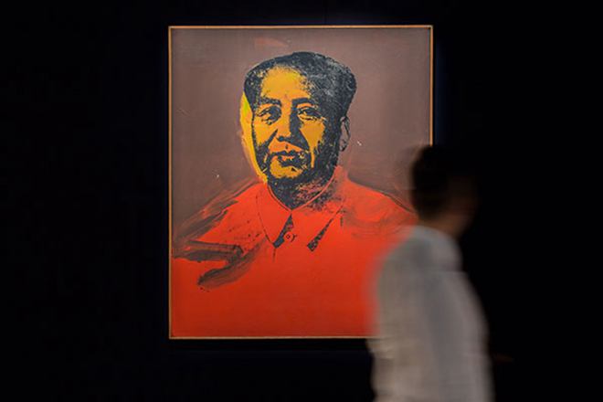 安迪·沃荷巨作《毛主席》于当代艺术晚间拍卖